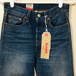 LEVIS WEDGIE Tapered Leg High Rise Blue Jeans